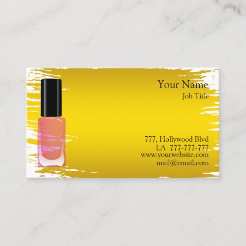 Fashion template for beauty salon or nail artist business card