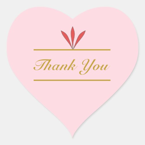 Fashion Thank You Heart Sticker