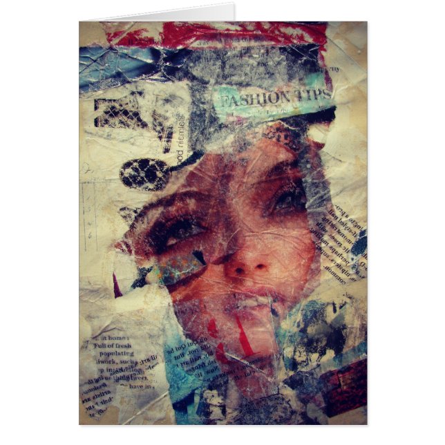 Fashion Tips Mixed Media Collage Cards (Front)