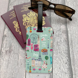 Fashion Travel Woman World Cities Luggage Tag