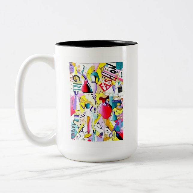 Fashion Two-Tone Coffee Mug (Left)