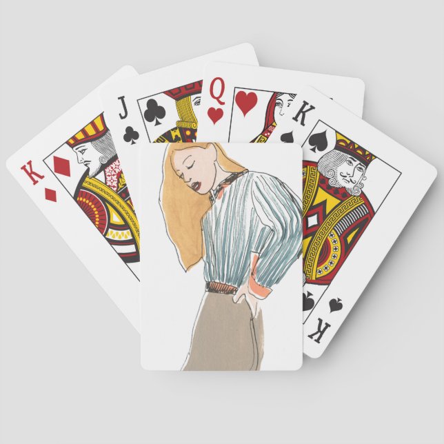Fashion Vignette Poker Cards (Back)