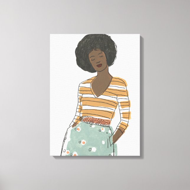 Fashion Vignette Portrait Canvas Print (Front)