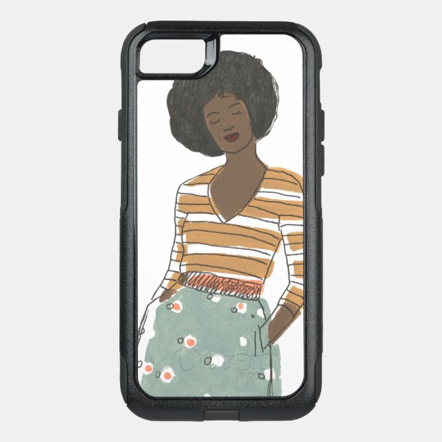Fashion Vignette Portrait Otterbox iPhone Case (Back)