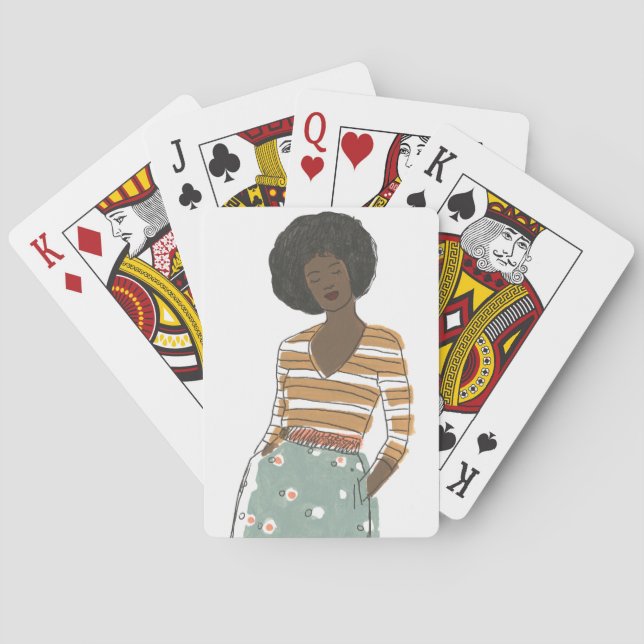 Fashion Vignette Portrait Poker Cards (Back)
