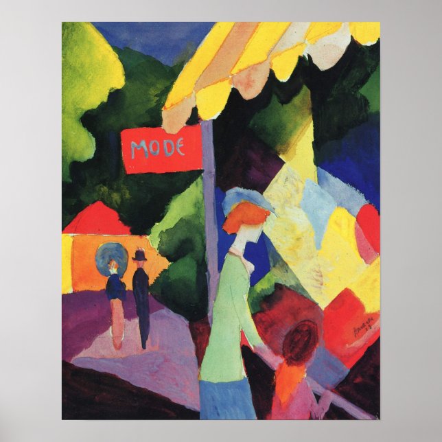 Fashion Window by August Macke, Vintage Fauvism Poster (Front)