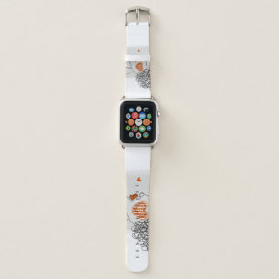 Fashion Woman: Graphic Black Lines Apple Watch Band