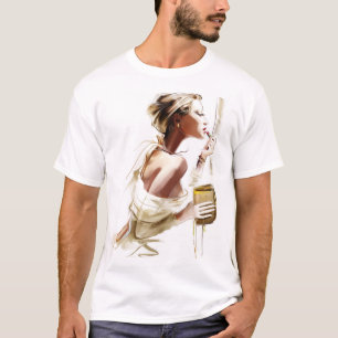 Fashion Woman: Stylish Contemporary Portrait. T-Shirt