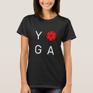 Fashion Yoga Heart Flower T-Shirt