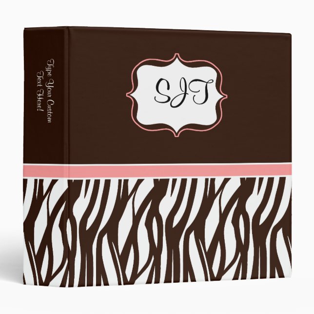 Fashion Zebra Binder (Front/Spine)