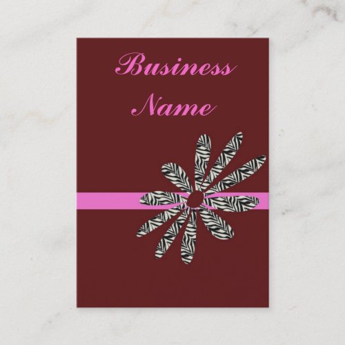 Fashion Zebra Flower Business Cards