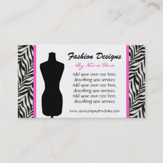 Fashion Zebra Print Business Card