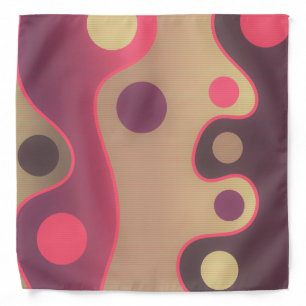 Fashionable Abstract Pink & Purple Pattern Design Bandana