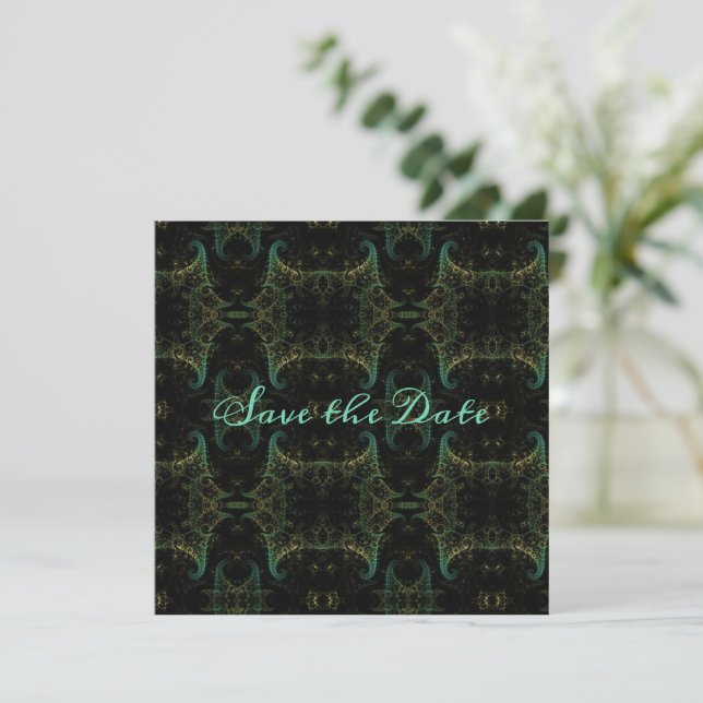 Fashionable Abstract Save The Date (Standing Front)