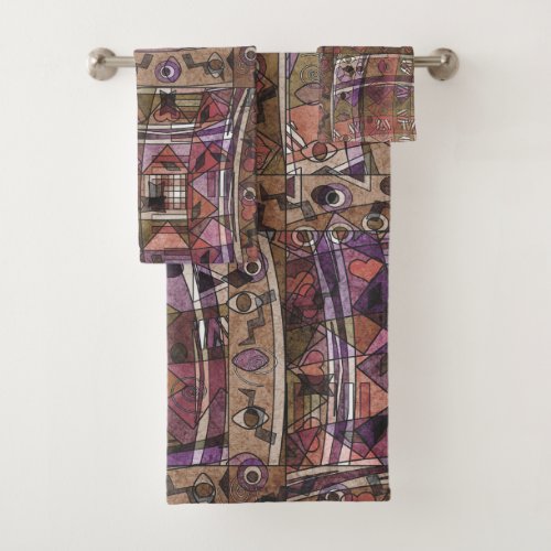 Fashionable African abstract tribal Bath Towel Set