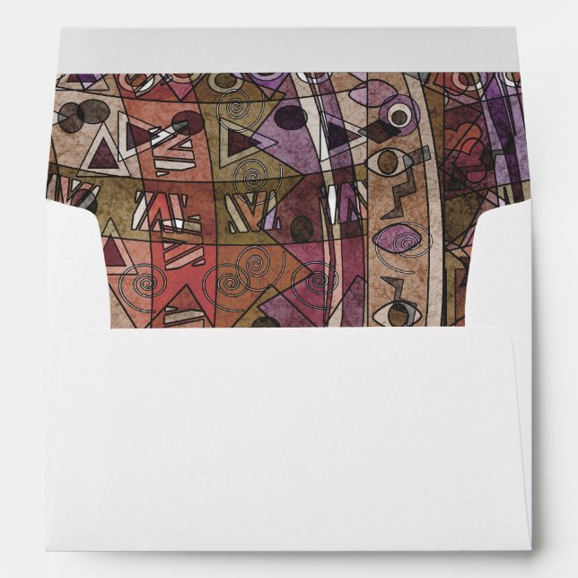 Fashionable African abstract tribal Envelope (Back (Bottom))
