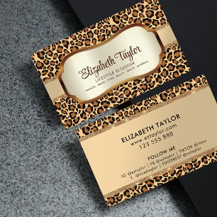 Fashionable Animal Print Business Card
