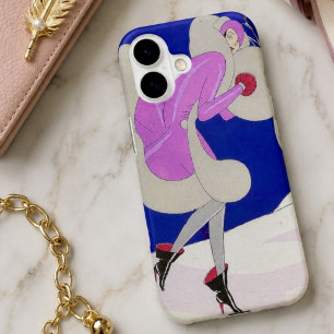 Fashionable Art Deco Winter Lady iPhone 17 Case