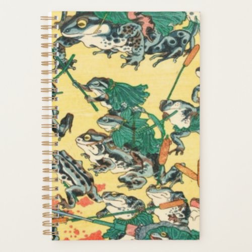 Fashionable Battle Of Frogs By Kawanabe Kyosai Planner