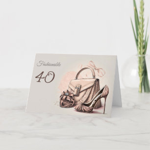 Fashionable Birthday Card for Women - Customizable