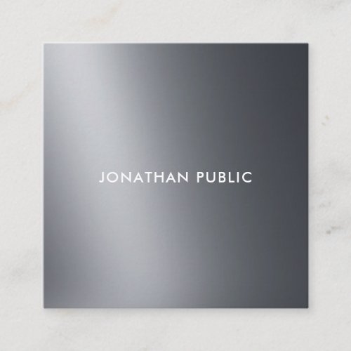 Fashionable Black White Professional Modern Cool Square Business Card
