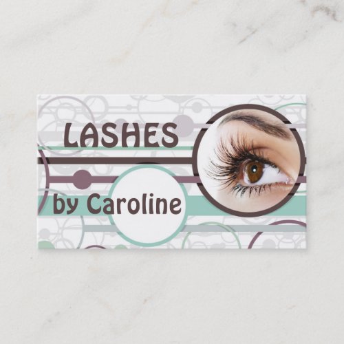 Eyelash extensions business card