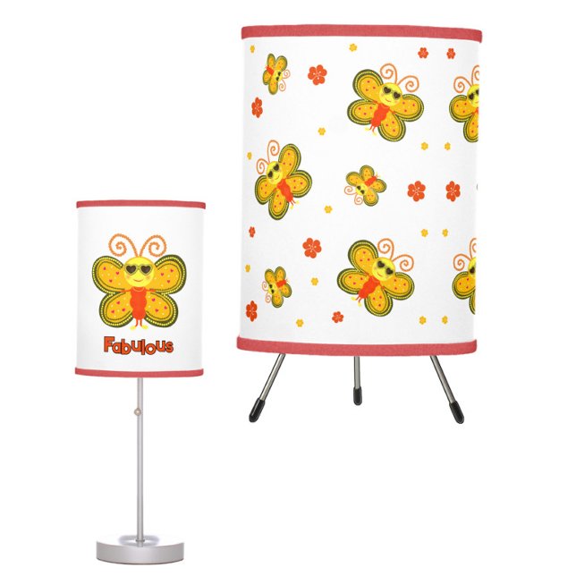 Fashionable butterfly patterned tripod lamp (Creator Uploaded)