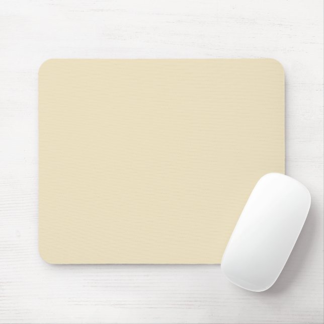 Fashionable Champagne Cream Solid Color Background Mouse Pad (With Mouse)