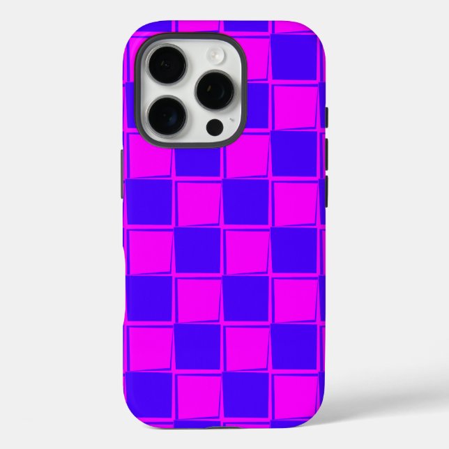 Fashionable Checker Pattern Design Case-Mate iPhone Case (Back)