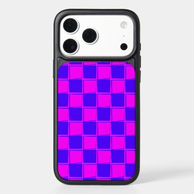 Fashionable Checker Pattern Design Otterbox iPhone Case (Back)