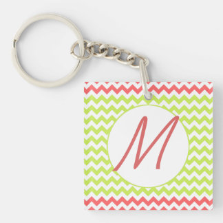 Fashionable Chevron Monogram Key Chain