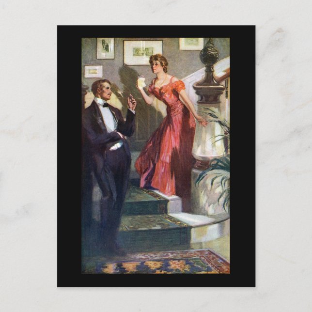 Fashionable Couple Ready for a Night Out Postcard (Front)