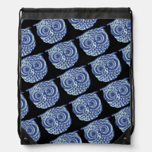 fashionable cute owl pattern drawstring bag