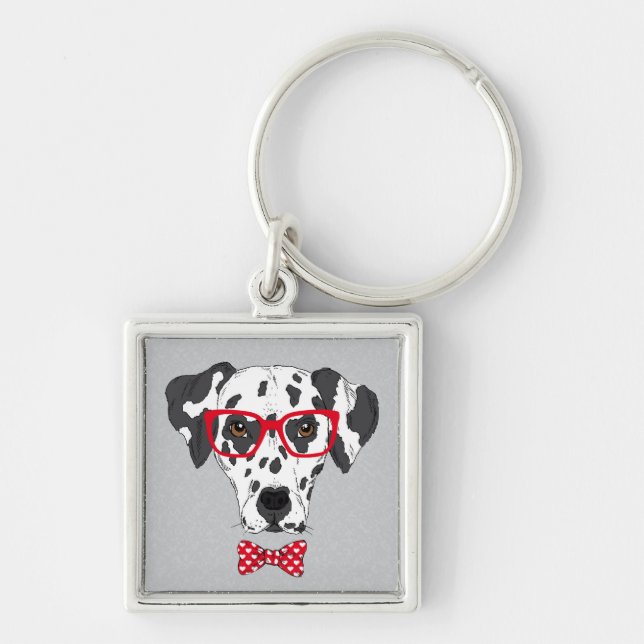Fashionable Dalmatian Keychain (Front)