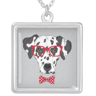 Fashionable Dalmatian Silver Plated Necklace
