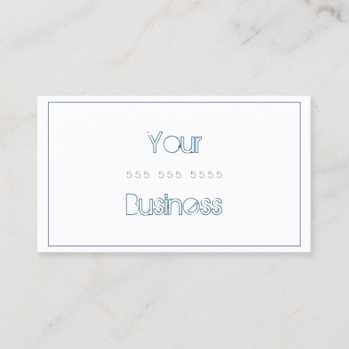 Fashionable Elegant White with Trendy Modern Frame Business Card