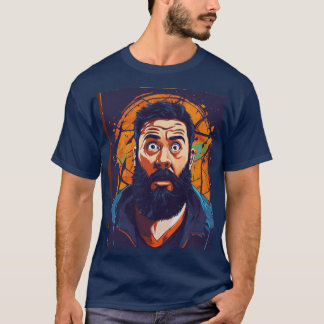 # fashionable fas: men tshirt with unique print.