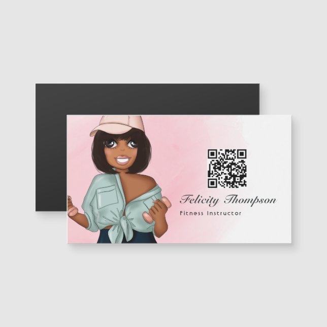 Fashionable Fitness Instructor Woman (Front/Back)