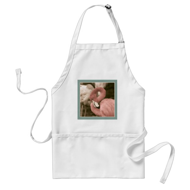 Fashionable Flamingo Adult Apron (Front)