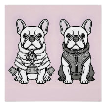 Fashionable French Bulldog Paris Style