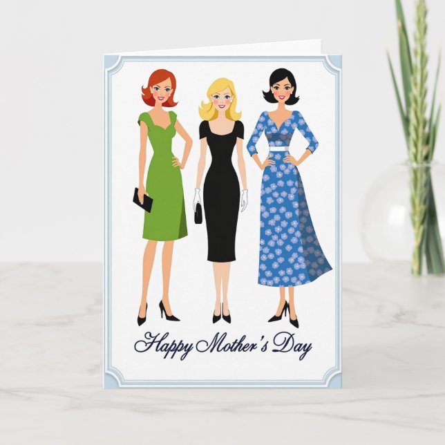 Fashionable Friends Greeting Card (Front)