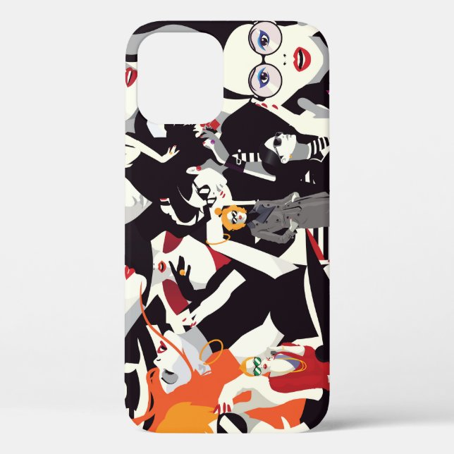 Fashionable girls collage: pop art Case-Mate iPhone case (Back)