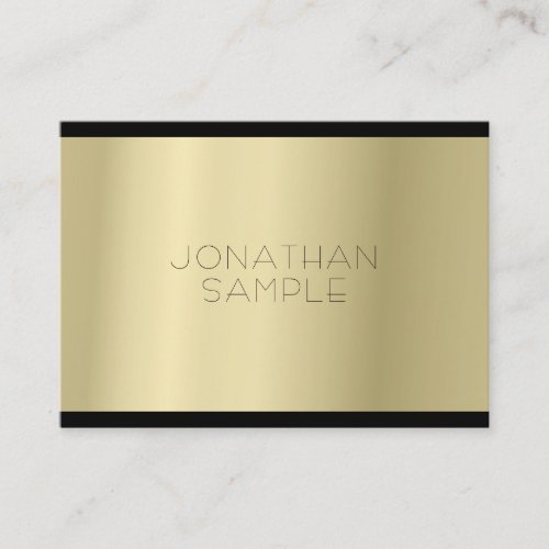 Fashionable Glamour Gold Look Professional Luxury Business Card