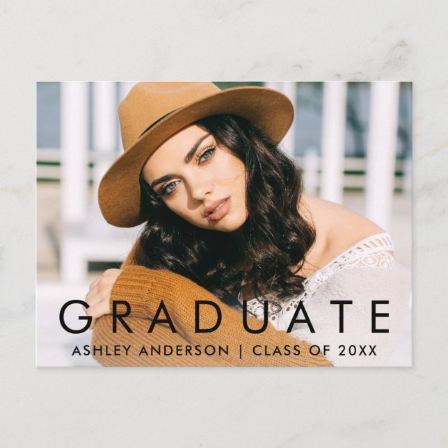 Fashionable Graduation Party Invitation (Front)