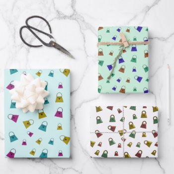 Fashionable Handbags Wrapping Paper Sheets by seashell2 at Zazzle