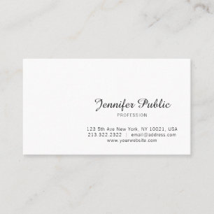 Fashionable Handwritten Calligraphy Script Simple Business Card