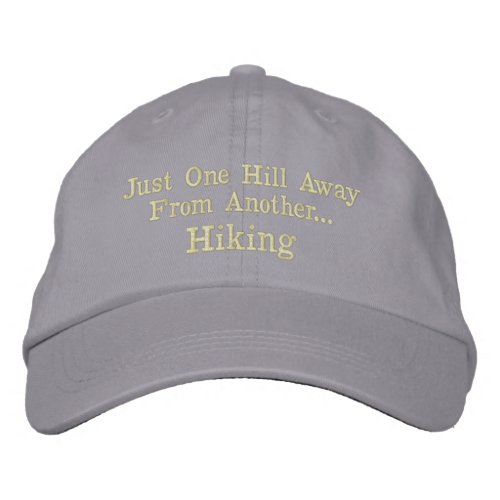 Fashionable Hiking Fun Embroidered Baseball Cap
