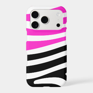 Fashionable Hot Pink and Black Zebra Print iPhone 17 Pro Case