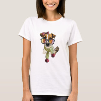 Fashionable jack russell terrier hipster T-Shirt