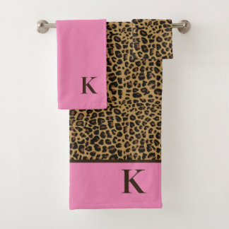 Fashionable Jaguar Monogrammed Bath Towel Set